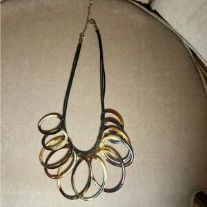 Boho Tribal Beachy
Brown Faux Tortoise Large Ovals Necklace, Adjustable length